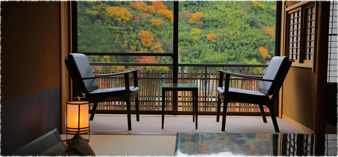 Our North European chairs go perfectly with the Japanese-style rooms.